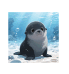 しゃべらぬモフモフアザラシ（個別スタンプ：16）