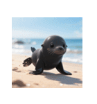 しゃべらぬモフモフアザラシ（個別スタンプ：17）