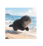 しゃべらぬモフモフアザラシ（個別スタンプ：19）