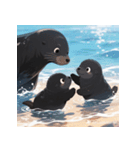 しゃべらぬモフモフアザラシ（個別スタンプ：30）