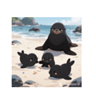 しゃべらぬモフモフアザラシ（個別スタンプ：35）