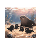 しゃべらぬモフモフアザラシ（個別スタンプ：37）