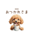 トイプードル☆名前入りスタンプ（個別スタンプ：4）