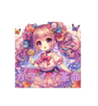 [アレンジ用]可愛い革命 女の子ふわふわ。（個別スタンプ：15）