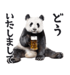 ビール！リアルなパンダ（やさしい敬語）（個別スタンプ：19）