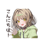 ゆるパーカーちゃんの映画ナイト（個別スタンプ：2）