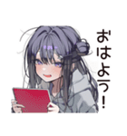徹夜の追い込み学生♡（個別スタンプ：2）