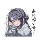 徹夜の追い込み学生♡（個別スタンプ：7）