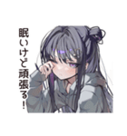 徹夜の追い込み学生♡（個別スタンプ：21）