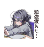 徹夜の追い込み学生♡（個別スタンプ：28）