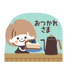 モノトーンmushちゃん・グルメ（個別スタンプ：7）