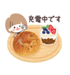 モノトーンmushちゃん・グルメ（個別スタンプ：22）