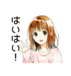 ふつうの女の子のテレアポ対応（個別スタンプ：22）