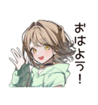 ゆるパーカーちゃんの丁寧な返信（個別スタンプ：2）