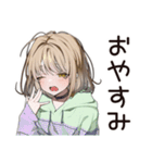 ゆるパーカーちゃんの丁寧な返信（個別スタンプ：3）