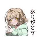 ゆるパーカーちゃんの丁寧な返信（個別スタンプ：7）