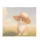 ねこなで(夏を感じるサマーなスタンプ)（個別スタンプ：11）