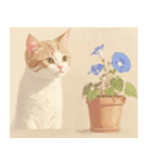 ねこなで(夏を感じるサマーなスタンプ)（個別スタンプ：17）