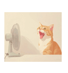 ねこなで(夏を感じるサマーなスタンプ)（個別スタンプ：34）