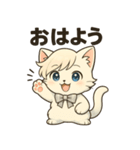 にゃいんずの白色担当・しろにゃん（個別スタンプ：1）