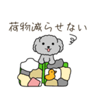 黒プードルのおでかけ旅（個別スタンプ：14）