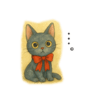 赤リボンをつけた黒猫（敬語）（個別スタンプ：23）