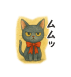 赤リボンをつけた黒猫（敬語）（個別スタンプ：24）