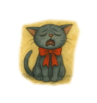 赤リボンをつけた黒猫（敬語）（個別スタンプ：32）