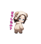 おやすみひつじガール（個別スタンプ：11）