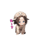 おやすみひつじガール（個別スタンプ：13）