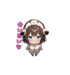 おやすみひつじガール（個別スタンプ：15）