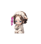 おやすみひつじガール（個別スタンプ：29）