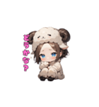 おやすみひつじガール（個別スタンプ：38）