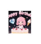 ピンクナナ「お誕生日おめでとう」（個別スタンプ：4）