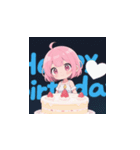 ピンクナナ「お誕生日おめでとう」（個別スタンプ：6）
