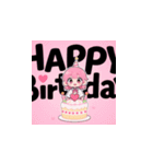 ピンクナナ「お誕生日おめでとう」（個別スタンプ：8）