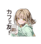カフェ巡り★ゆるパーカーちゃん（個別スタンプ：15）
