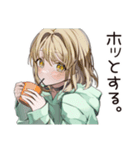 カフェ巡り★ゆるパーカーちゃん（個別スタンプ：24）