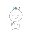 可愛くて丸い白い男の子 の「しろ」くん（個別スタンプ：12）