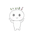 可愛くて丸い白い男の子 の「しろ」くん（個別スタンプ：14）