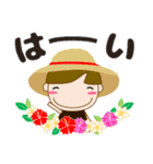 大人の優しい気遣い 日常 お団子女の子 夏（個別スタンプ：13）
