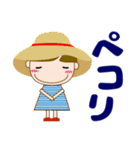 大人の優しい気遣い 日常 お団子女の子 夏（個別スタンプ：16）