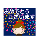 大人の優しい気遣い 日常 お団子女の子 夏（個別スタンプ：36）