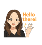 可愛い女の子の日常（英語ver）（個別スタンプ：2）