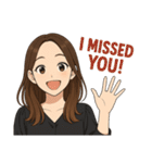 可愛い女の子の日常（英語ver）（個別スタンプ：32）