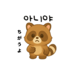 たぬき日本語＆韓国語（個別スタンプ：12）