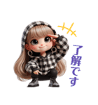 ギンガムチェック✨ギャルの日常(再販)（個別スタンプ：24）