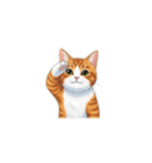 【敬礼猫⑤】（個別スタンプ：4）