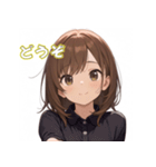 表情豊かな女の子 - かわいいスタンプ2！（個別スタンプ：6）