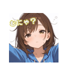 表情豊かな女の子 - かわいいスタンプ2！（個別スタンプ：9）